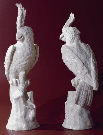 Pair of parrots by English School